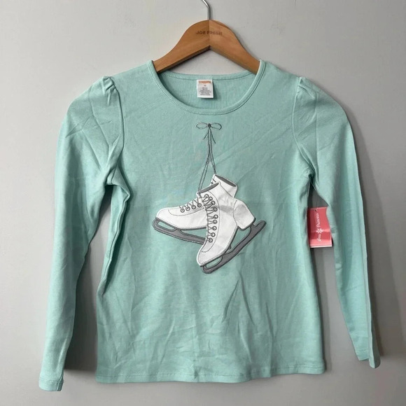 Gymboree Ice Figure Skates Shirt & Snowflake Leggings  Matching Set | Size 10 - Picture 1 of 11